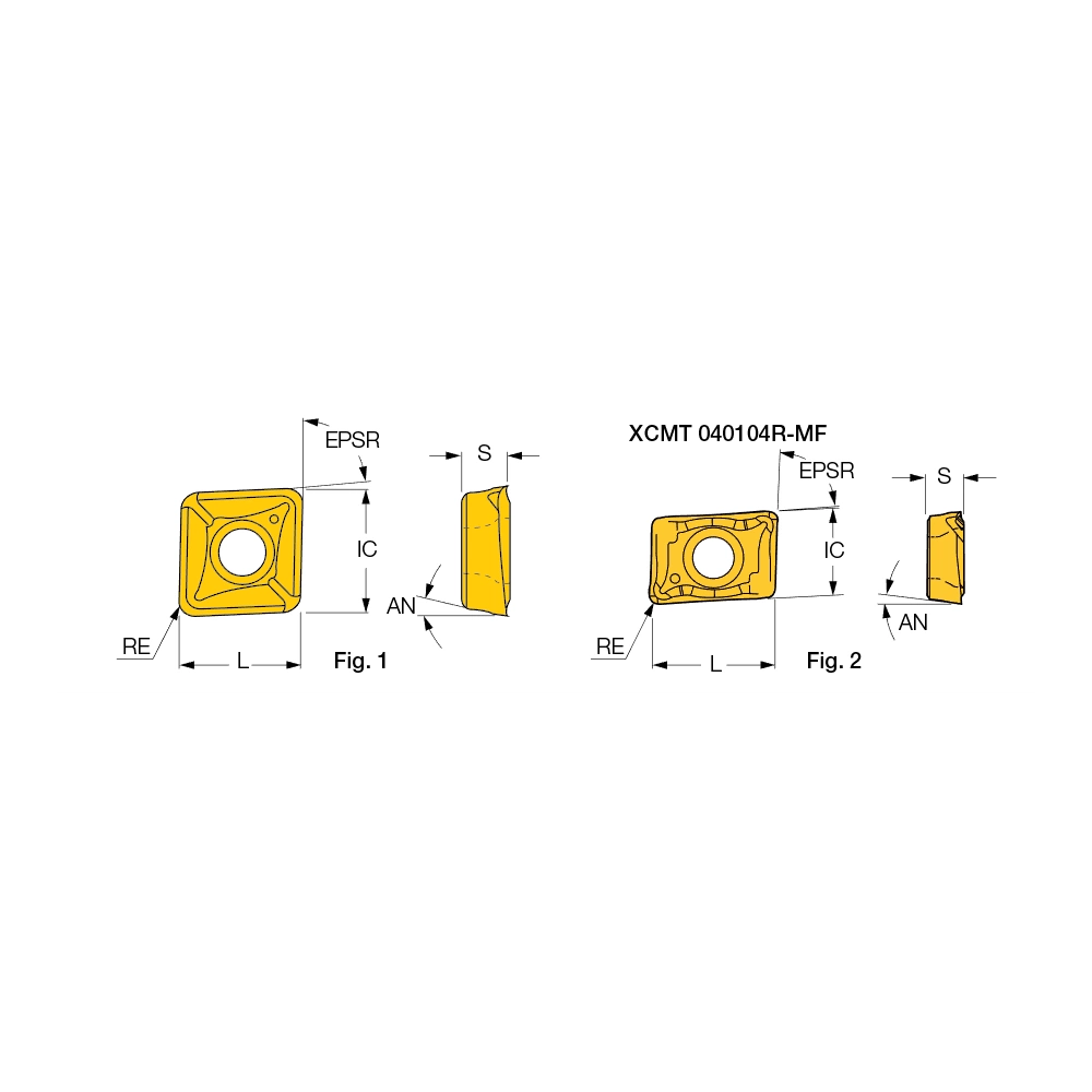 XCMT 060204-MF IC908 DREH - WENDEPLATTEN POSITIV - Franken